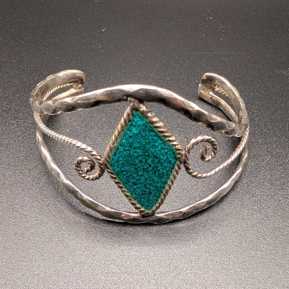 Silver Turquoise Cuff Bracelet - image 1